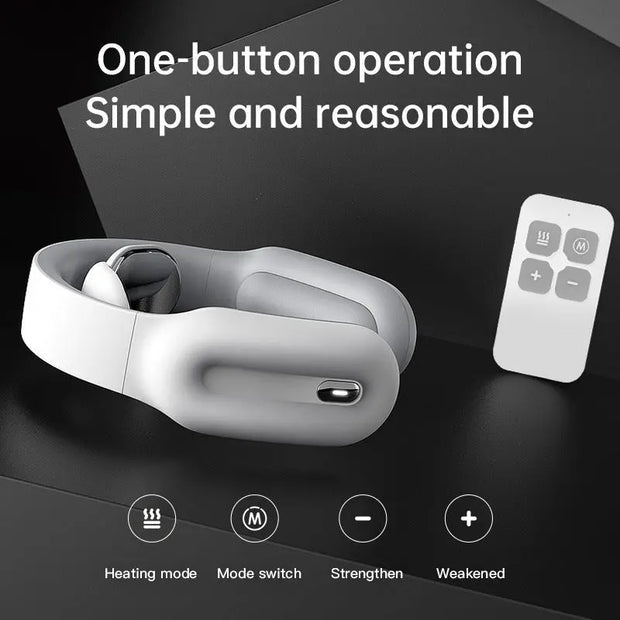 Intelligent cervical massage device, heated shoulder and neck protection device, multi part heating air cushion massager - Memoriex 