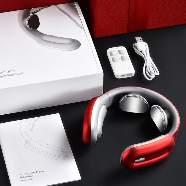 Intelligent cervical massage device, heated shoulder and neck protection device, multi part heating air cushion massager - Memoriex 