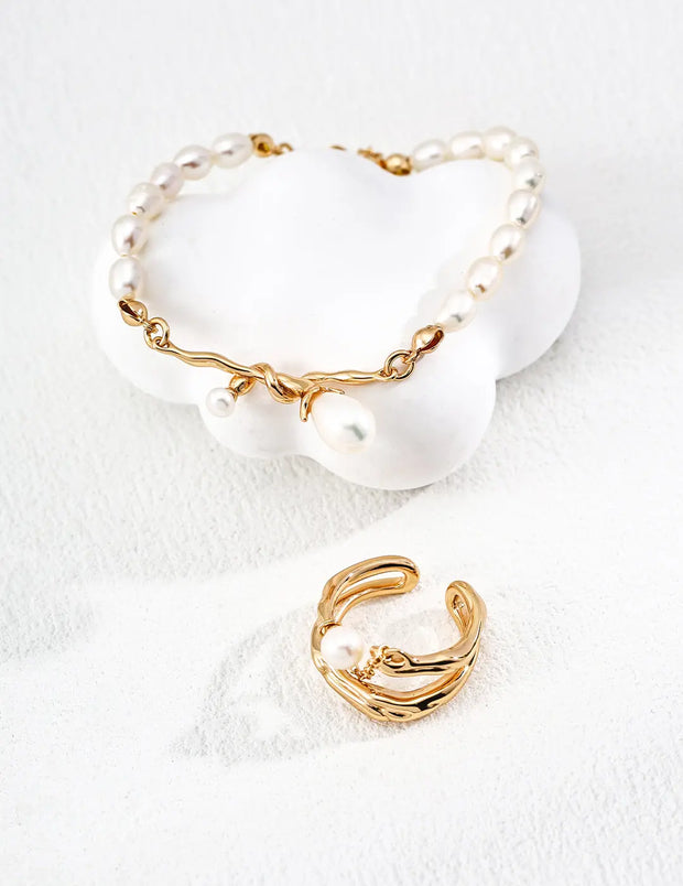 Intertwined Fate Pearl Bracelet-2