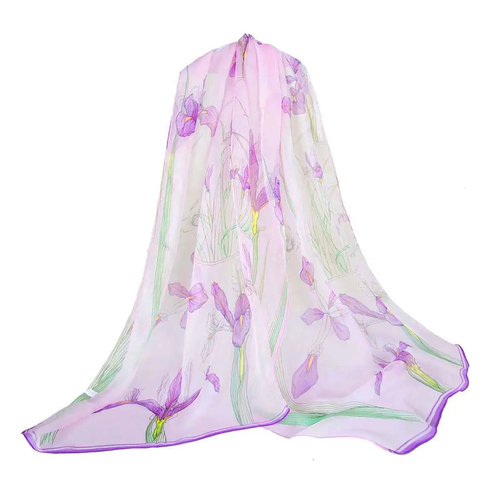 Iris - 100% Pure Silk Scarf-2