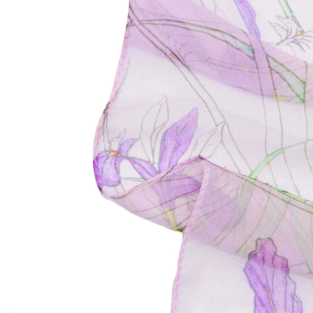 Iris - 100% Pure Silk Scarf-5