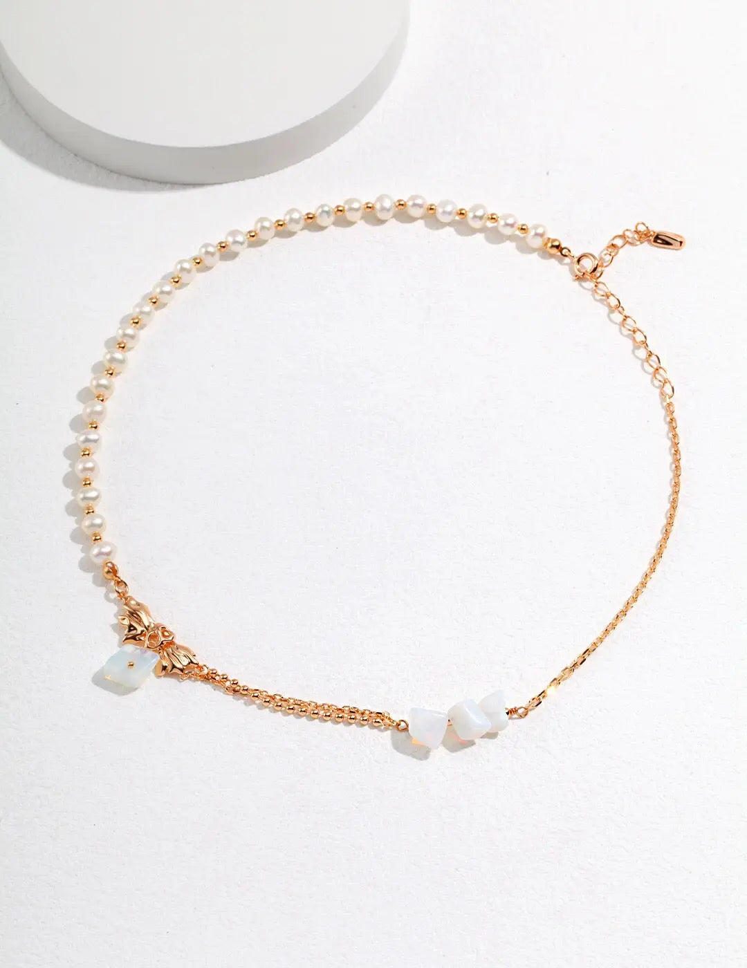 Irregular Design Opal Pearl Necklace - Memoriex