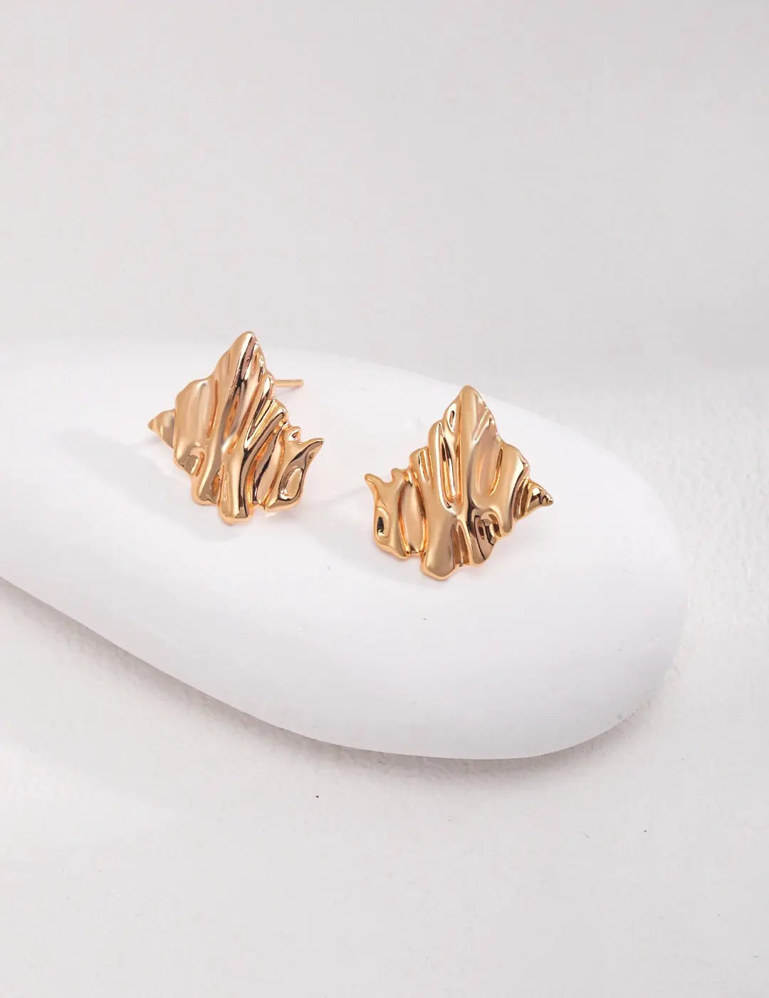 Irregular Rhombus Sterling Silver Earrings - Memoriex