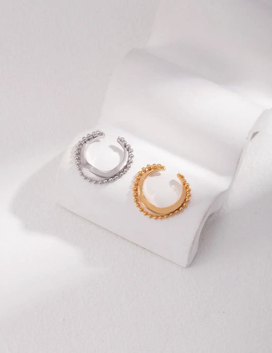 Irregular Rings with Beaded Chain Ring-0