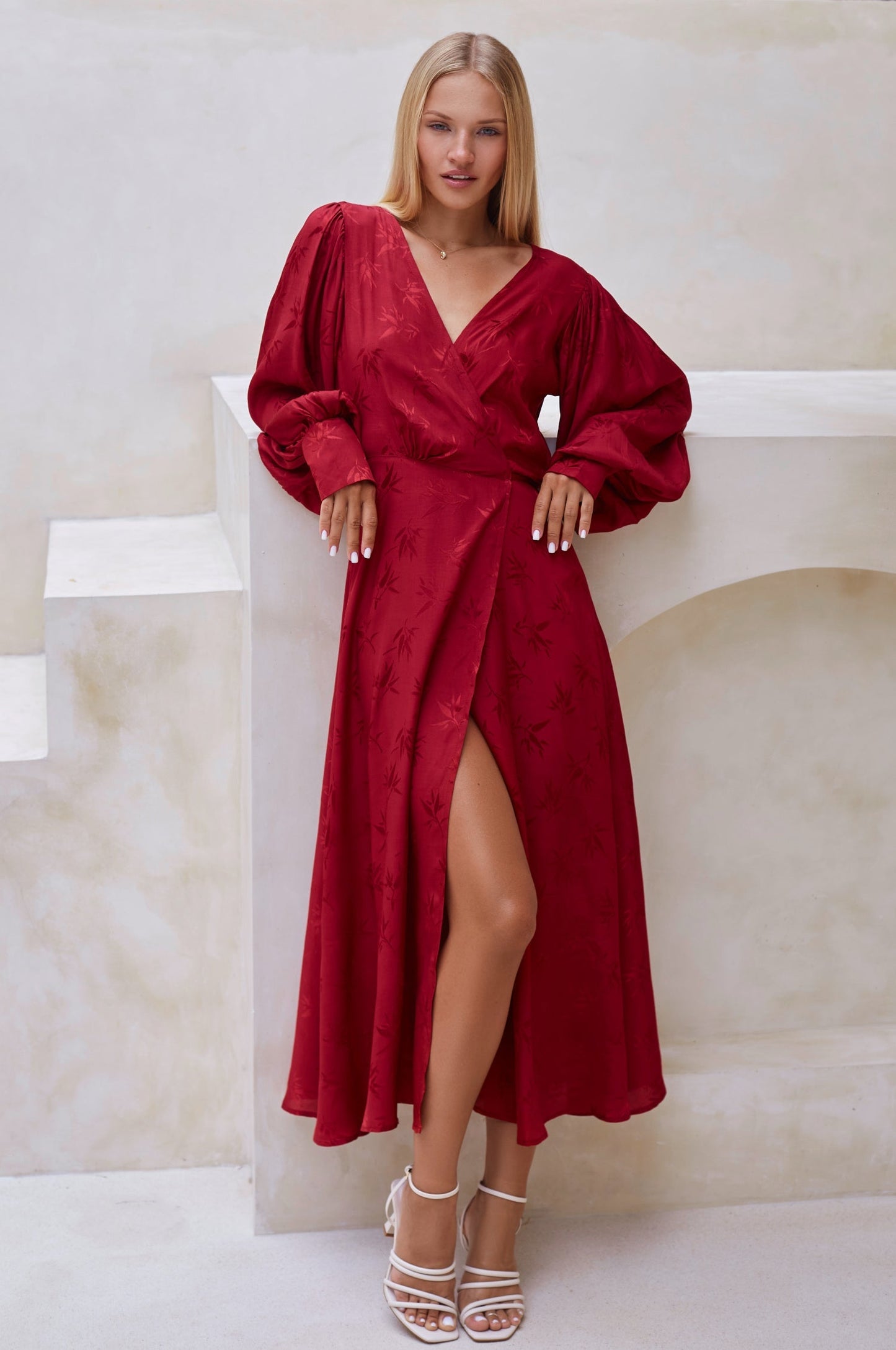 Isabella Long Sleeve Wrap Dress by Bali ELF-7