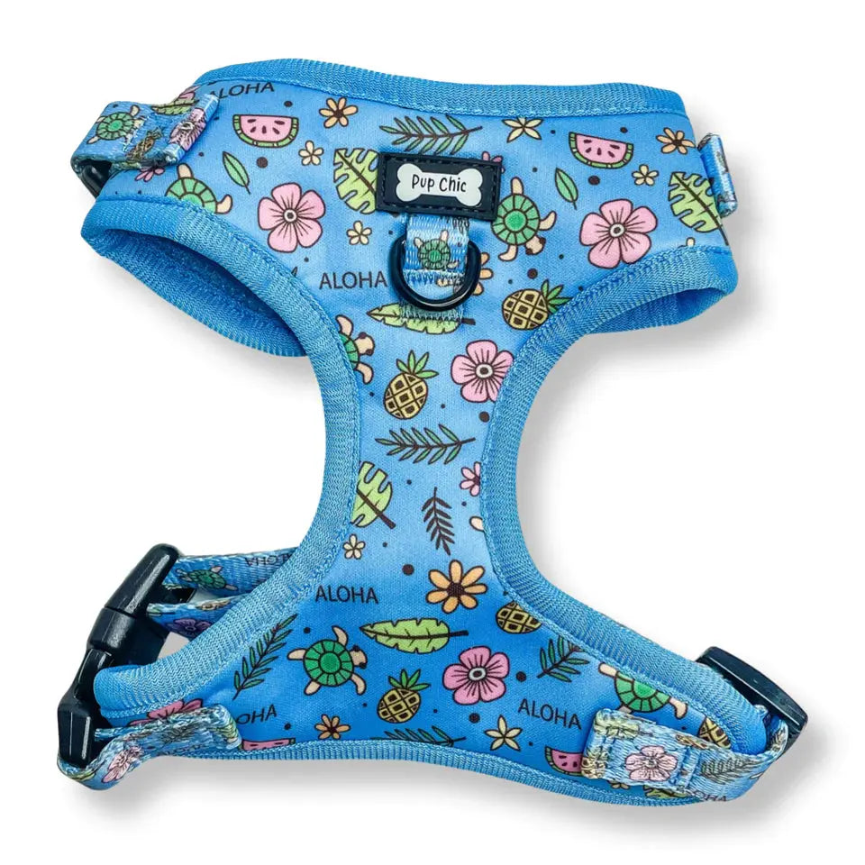 Island Breeze Step-In Adjustable Dog Harness by Pup Chic Boutique - Memoriex