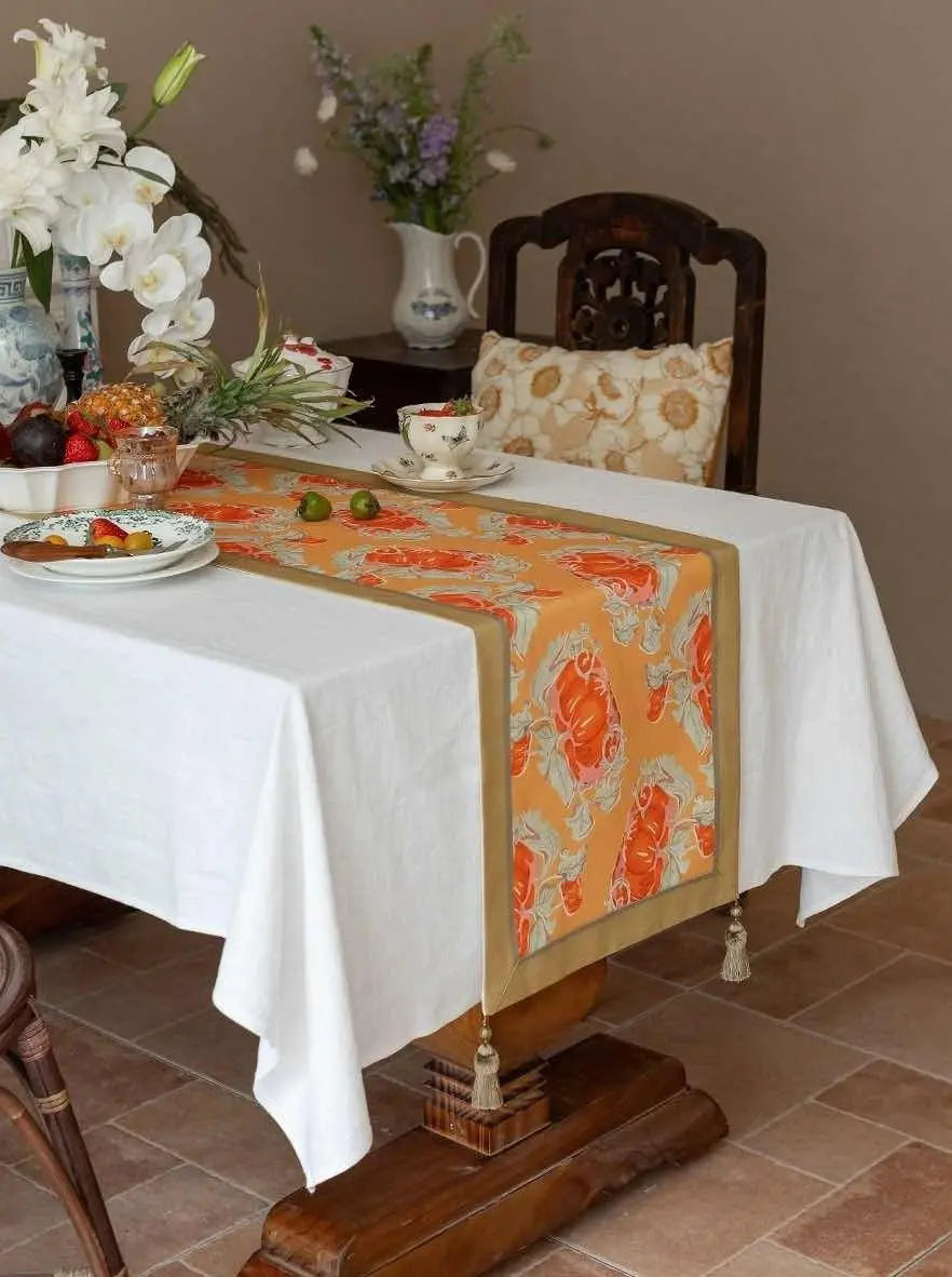 Italian Style Decorative Table Runner for Elegant Fall Table Setting-2