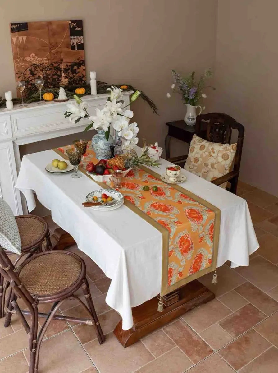 Italian Style Decorative Table Runner for Elegant Fall Table Setting-3