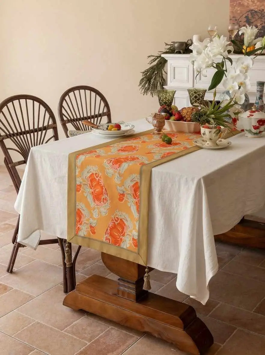 Italian Style Decorative Table Runner for Elegant Fall Table Setting-4