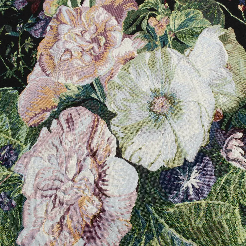 J Huysum Hollyhocks in a Vase - Wall Hanging 100cm x 138cm (70 rod)-3