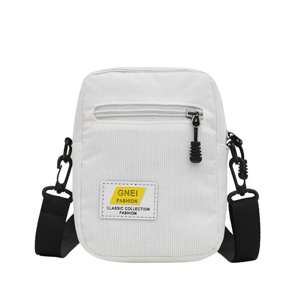 Japanese Corduroy Simple Mobile Phone Change Small Square Bag - Memoriex 