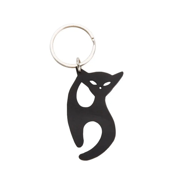 Jasper Recycled Rubber Cat Vegan Keyring - Memoriex 