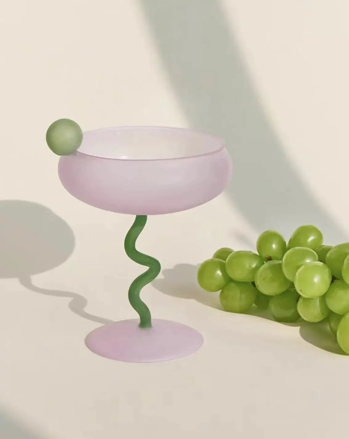 Jelly Bean Wine Glass - Whimsical Eclectic Dopamine Cocktail Coupe-2