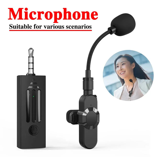 K35D Wireless Microphone 3.5mm Collar style Teacher Classroom Bee Amplifier Extended Video Receiver - Memoriex