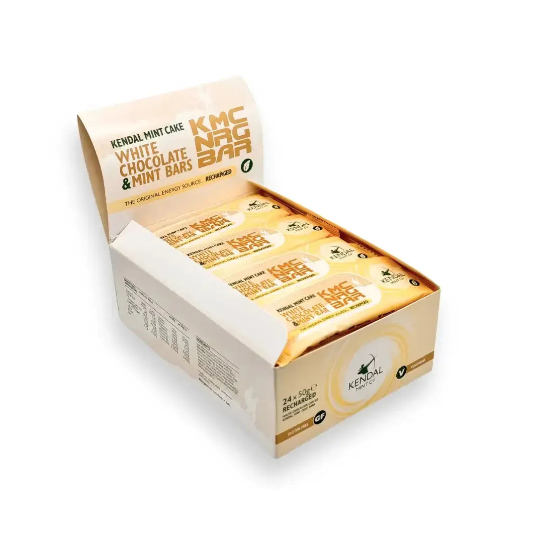 KMC NRG BAR: White Chocolate Coated Kendal Mint Cake 50g (Clearance) - Memoriex 