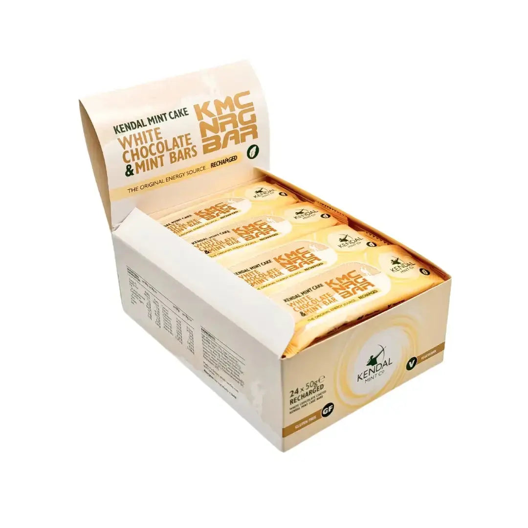 KMC NRG BAR: White Chocolate Coated Kendal Mint Cake 50g (Clearance) - Memoriex 