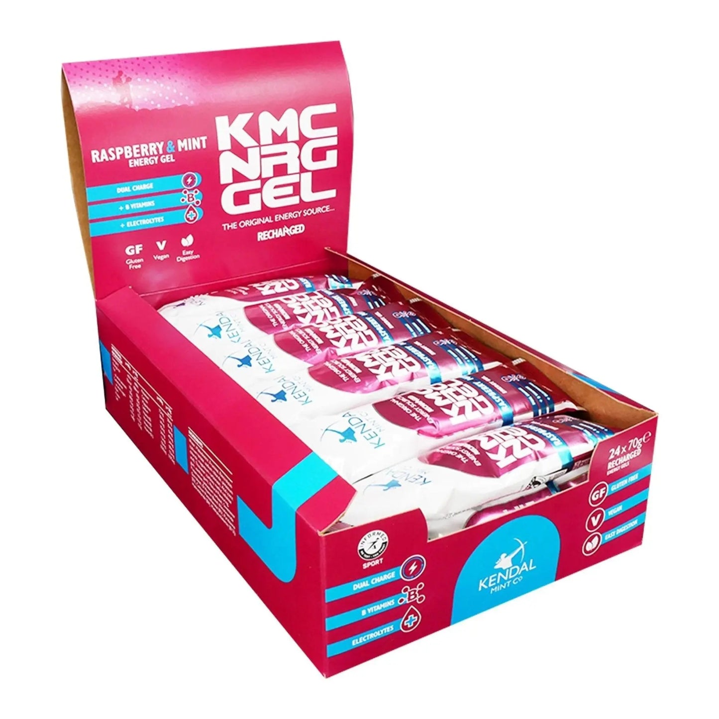 KMC NRG GEL Raspberry & Mint Energy Gel 70g-6