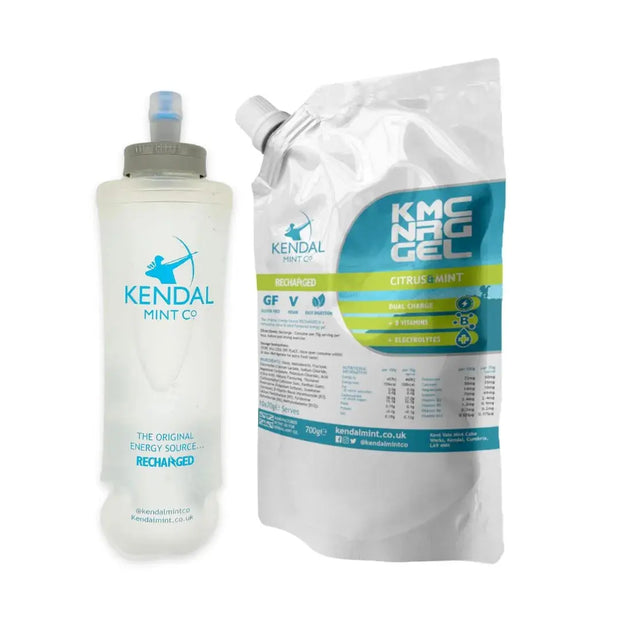KMC NRG GEL Refill Pouch & 500ml Flask Bundle: Citrus & Mint-0