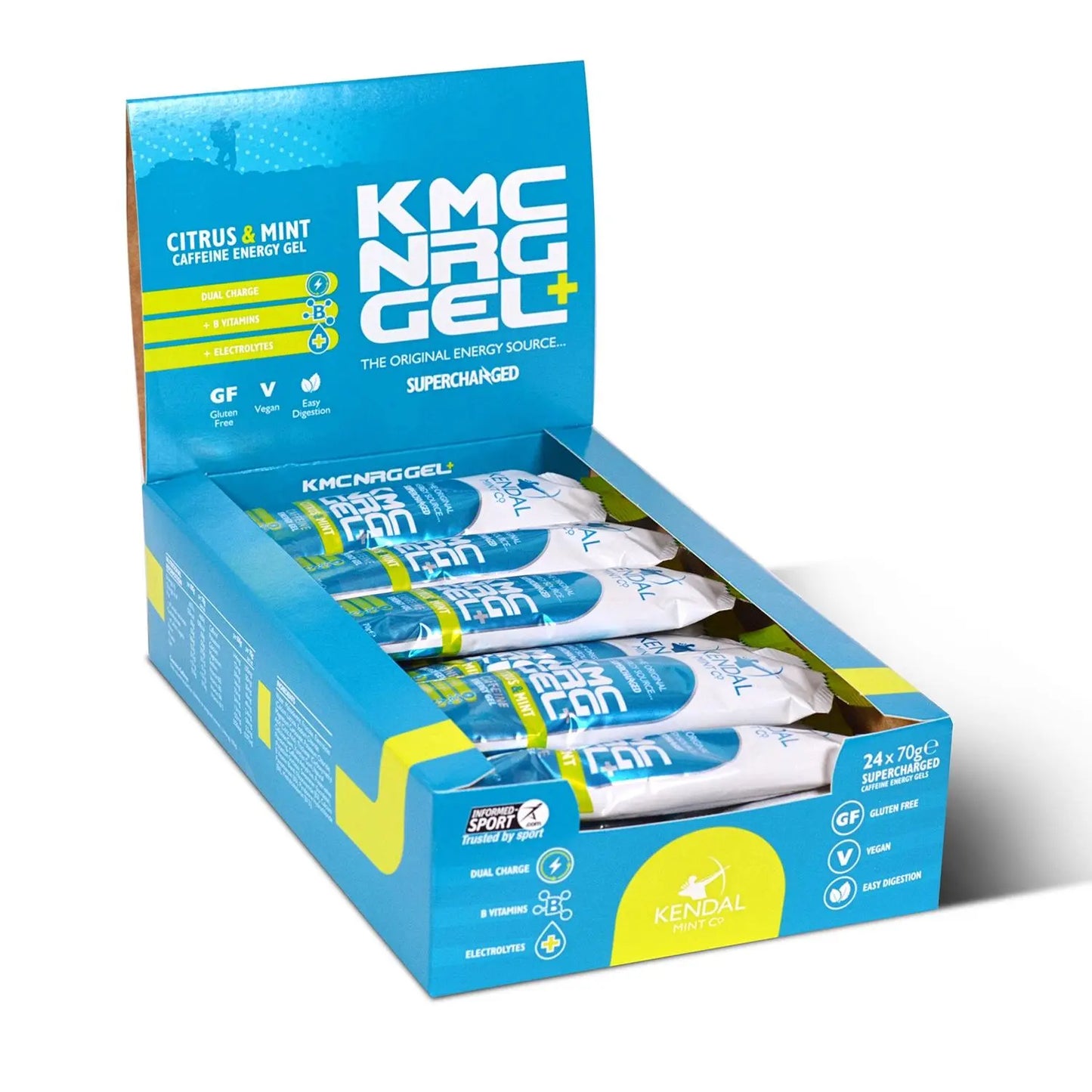 KMC NRG GEL+ Citrus & Mint Caffeine Energy Gel 70g-4