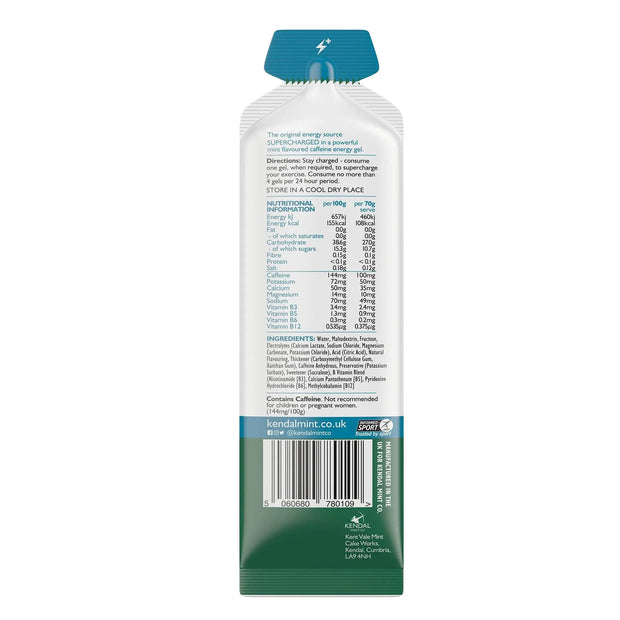 KMC NRG GEL+ Mint Caffeine Energy Gel 70g-1