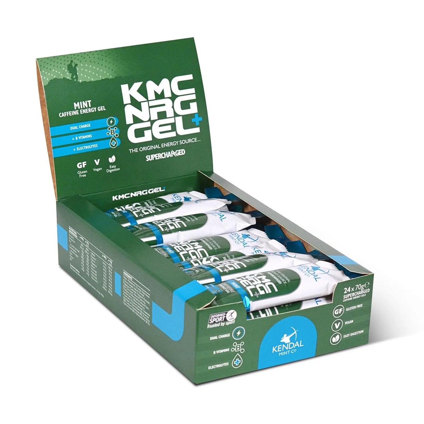 KMC NRG GEL+ Mint Caffeine Energy Gel 70g-4