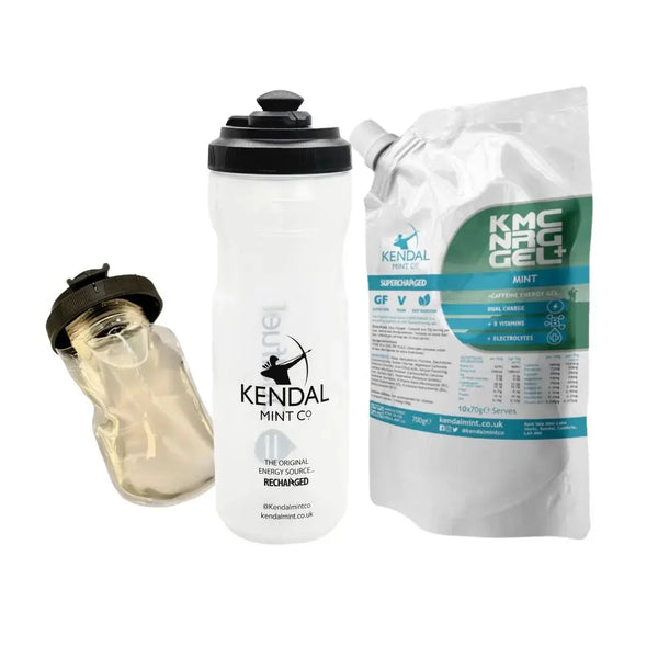 KMC NRG GEL+ Refillable & DualFuel Bottle Bundle - Mint Caffeine (10 x 70g)-0