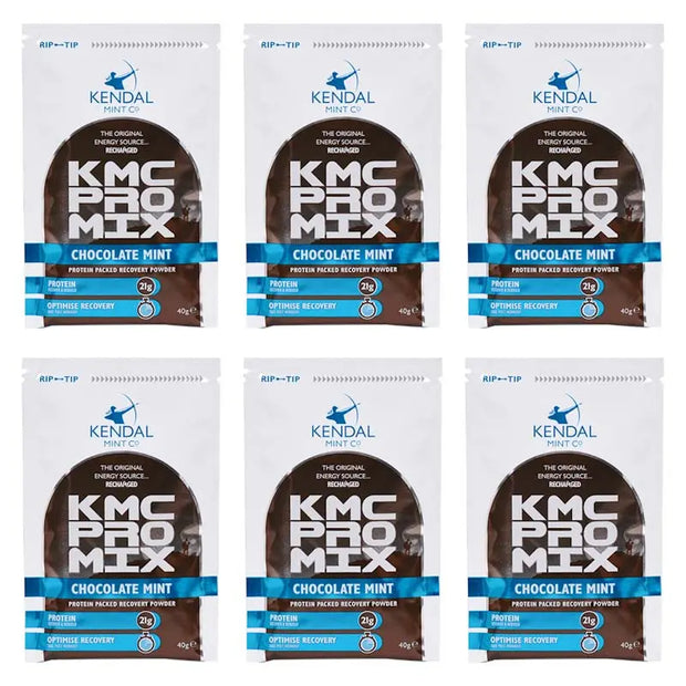 KMC PRO MIX Whey Protein Recovery Powder | Chocolate Mint Flavour | 6 x 40g-1