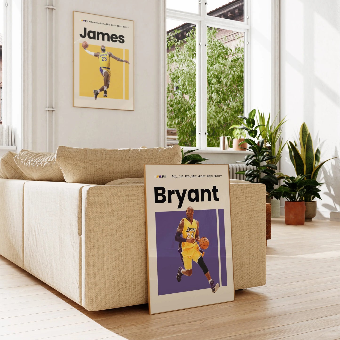 KOBE BRYANT Poster I NBA Goats I Los Angeles Lakers I Mid Century Modern I Wanddeko Schlafzimmer & Wohnzimmer I  I Kunstdruck ohne Rahmen-2