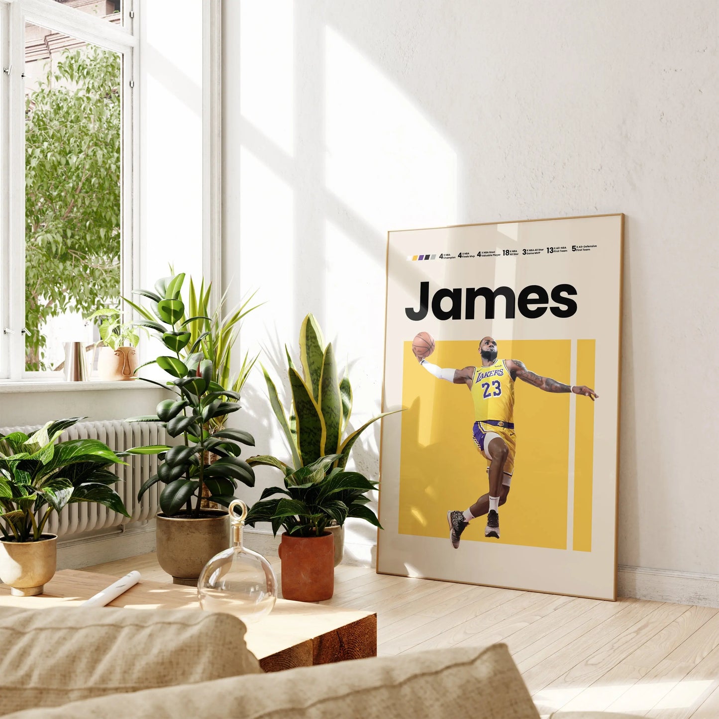 KOBE BRYANT Poster I NBA Goats I Los Angeles Lakers I Mid Century Modern I Wanddeko Schlafzimmer & Wohnzimmer I  I Kunstdruck ohne Rahmen-5