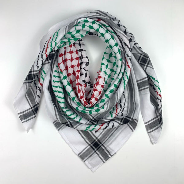 Keffiyeh Jacquard Square Scarf Men Dubai Middle East Muslim Saudi Arabia - Memoriex 