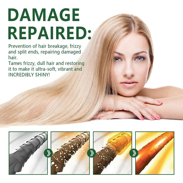 Keratin Hair Mask, Moisturize Repair Split Ends Dry And Frizzy Smooth Hair Care Mask - Memoriex 