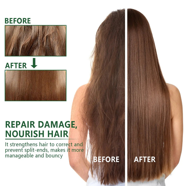 Keratin Hair Mask, Moisturize Repair Split Ends Dry And Frizzy Smooth Hair Care Mask - Memoriex 