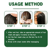 Keratin Hair Mask, Moisturize Repair Split Ends Dry And Frizzy Smooth Hair Care Mask - Memoriex 