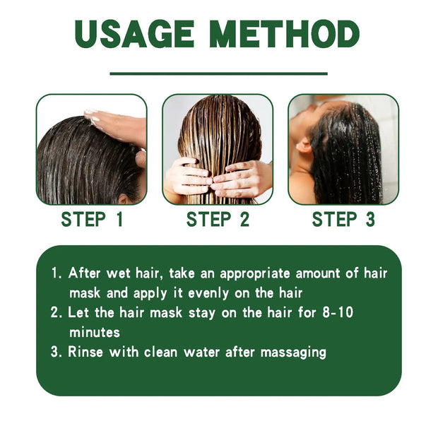 Keratin Hair Mask, Moisturize Repair Split Ends Dry And Frizzy Smooth Hair Care Mask - Memoriex 