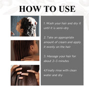 Keratin Repair Hair Mask, Moisturize And Repair Hair Ends Split Improve Dry And Frizz Hair Care Mask - Memoriex 