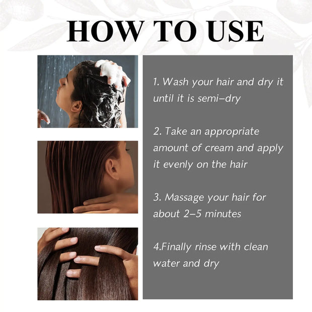 Keratin Repair Hair Mask, Moisturize And Repair Hair Ends Split Improve Dry And Frizz Hair Care Mask - Memoriex 