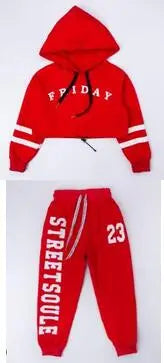 Kids Hip Hop Dance Costumes Girls Long Sleeve Sports Suit Children Jazz Hip hop Dance Clothes Wear for Girl 6 8 10 12 Years - Memoriex 