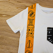 Kids T-shirt with African Ankara Print Detail | 100% cotton-1