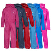 Kids Trespass Button Waterproof All-In-One Suit-0