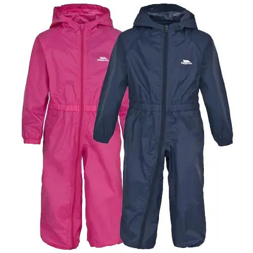 Kids Trespass Button Waterproof All-In-One Suit-1