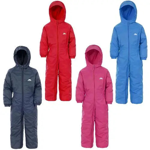 Kids Trespass Dripdrop Padded Waterproof All-In-One Suit - Memoriex 