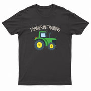 Kids Unisex "FARMER IN TRAINING" Tractor Printed T-Shirt-1
