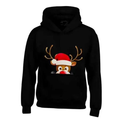 Kids XMAS1 "Hiding Reindeer" Hoodie - Memoriex 