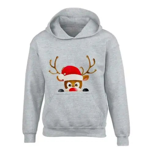 Kids XMAS1 "Hiding Reindeer" Hoodie - Memoriex 