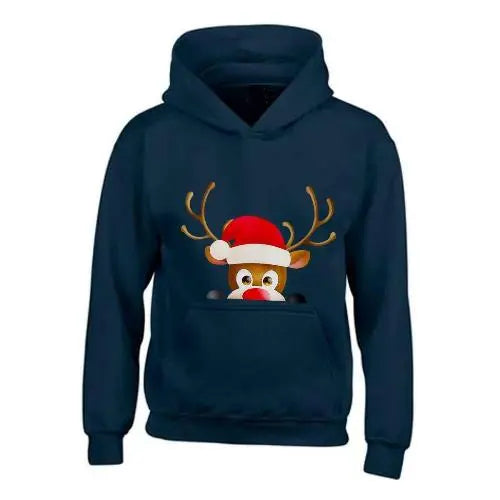 Kids XMAS1 "Hiding Reindeer" Hoodie - Memoriex 