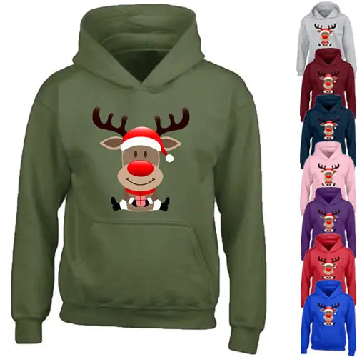 Kids XMS2 "Sitting Reindeer" CustomPX Hoodie-0