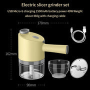 Kitchen multifunctional electric vegetable cutter for lazy people in the kitchen, handheld vegetable cutter - Memoriex 