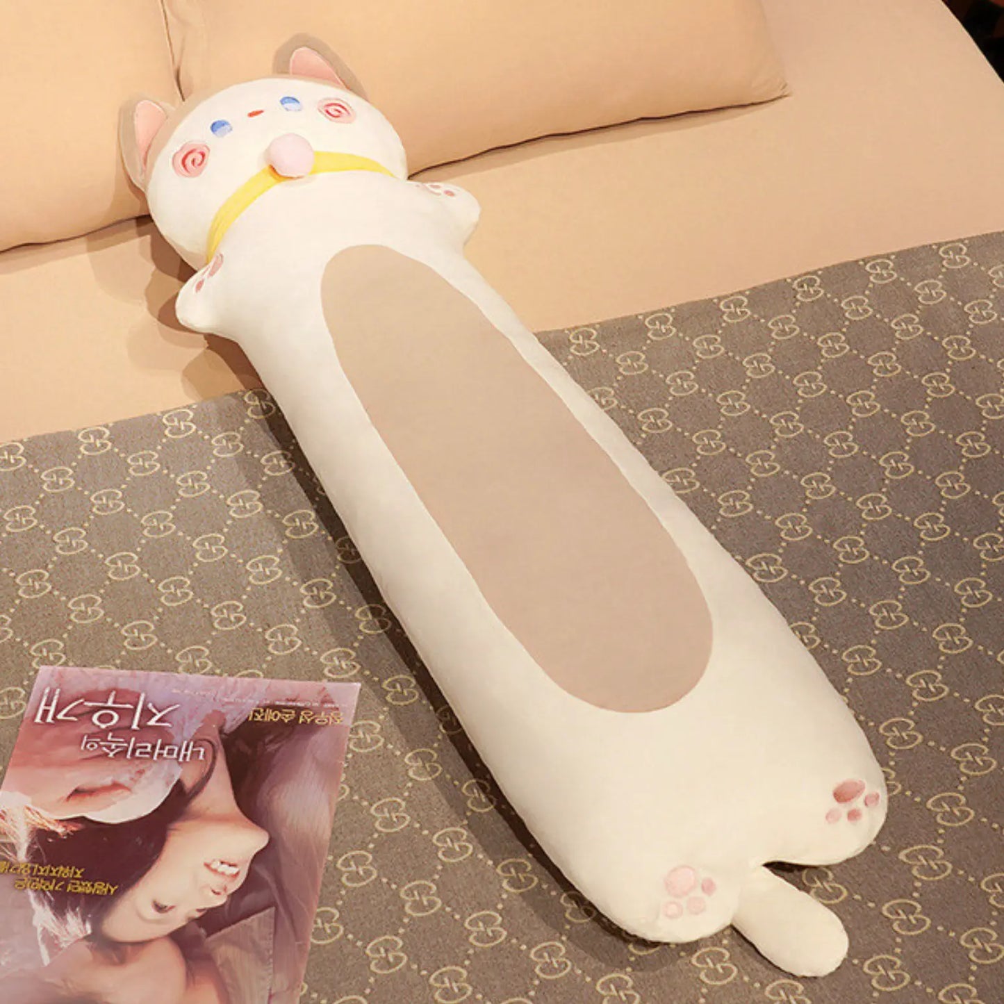 Kitten Long Plush Toy Pillow-3