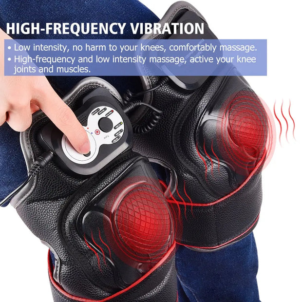 Knee Magnetic Vibration Heating Massager Joint Physiotherapy Massage Electric Massage Pain Relief Rehabilitation Equipment Care - Memoriex 