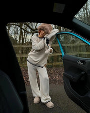 Knitted Co-ord Set with Blanket Stitch Detail-5